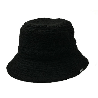 ボア生地 ハット ブラック 黒 BIGWATCH ボア HA-41 バケットハット 秋冬用 男女兼用