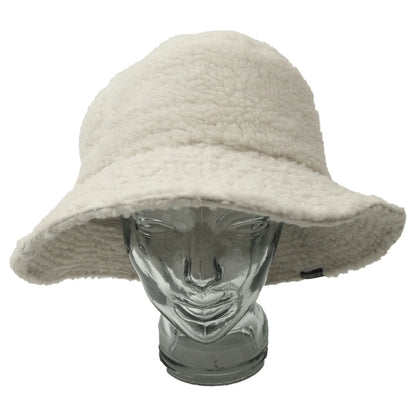 ボア生地 ハット アイボリー 白 BIGWATCH ボア HA-42 バケットハット 秋冬用 男女兼用