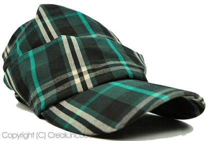 チェックシェード BIGWATCH グリーン ニットキャップ ルーズ ワークキャップ ビッグワッチ 帽子 HH-02 春 夏 秋 UVケア
