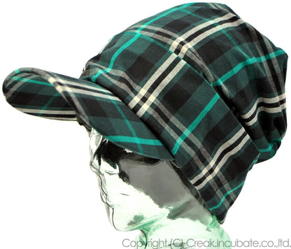 チェックシェード BIGWATCH グリーン ニットキャップ ルーズ ワークキャップ ビッグワッチ 帽子 HH-02 春 夏 秋 UVケア