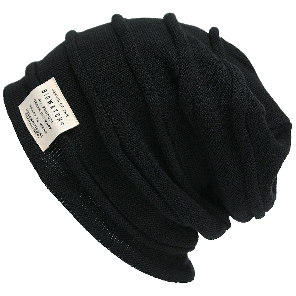 ヘンプロール リバーシブル ニットキャップ ニット帽 BIGWATCH正規品 ブラック グレージュ 黒 HM-02 春 秋 冬