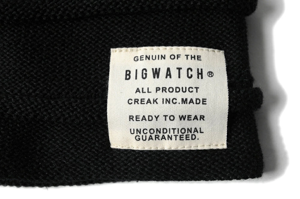 ヘンプロール リバーシブル ニットキャップ ニット帽 BIGWATCH正規品 ブラック グレージュ 黒 HM-02 春 秋 冬