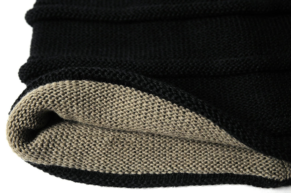 ヘンプロール リバーシブル ニットキャップ ニット帽 BIGWATCH正規品 ブラック グレージュ 黒 HM-02 春 秋 冬