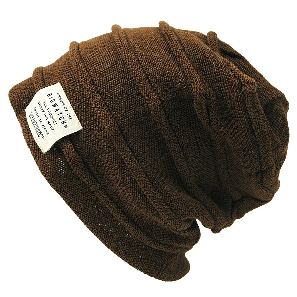 ヘンプロール リバーシブル ニットキャップ ニット帽 BIGWATCH正規品 ブラック グレージュ 黒 HM-02 春 秋 冬