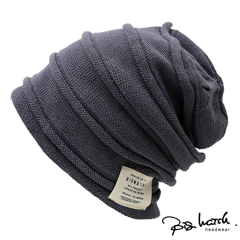 ヘンプロール リバーシブル ニットキャップ ニット帽 BIGWATCH正規品 ブラック グレージュ 黒 HM-02 春 秋 冬