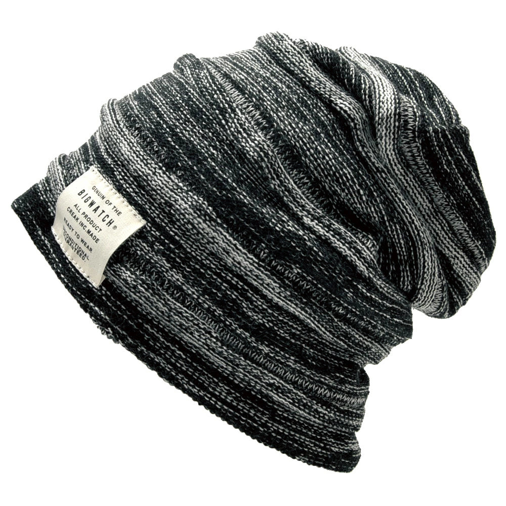ヘンプロール リバーシブル ニットキャップ ニット帽 BIGWATCH正規品 ブラック グレージュ 黒 HM-02 春 秋 冬