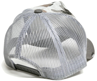 カモ柄メッシュキャップ BIGWATCH正規品 2色 グレーカモ グリーンカモ 迷彩柄 アーミー ミリタリー サバゲー メッシュキャップ ビッグサイズ ビッグワッチ 春 夏 秋 UVケア