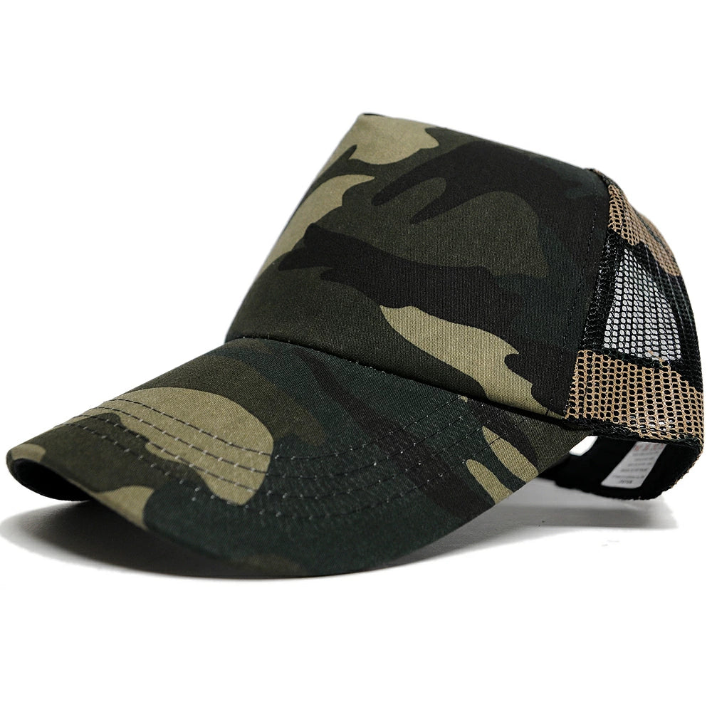 カモ柄メッシュキャップ BIGWATCH正規品 2色 グレーカモ グリーンカモ 迷彩柄 アーミー ミリタリー サバゲー メッシュキャップ ビッグサイズ ビッグワッチ 春 夏 秋 UVケア