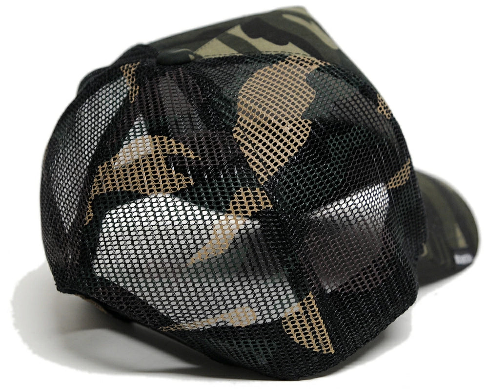 カモ柄メッシュキャップ BIGWATCH正規品 2色 グレーカモ グリーンカモ 迷彩柄 アーミー ミリタリー サバゲー メッシュキャップ ビッグサイズ ビッグワッチ 春 夏 秋 UVケア