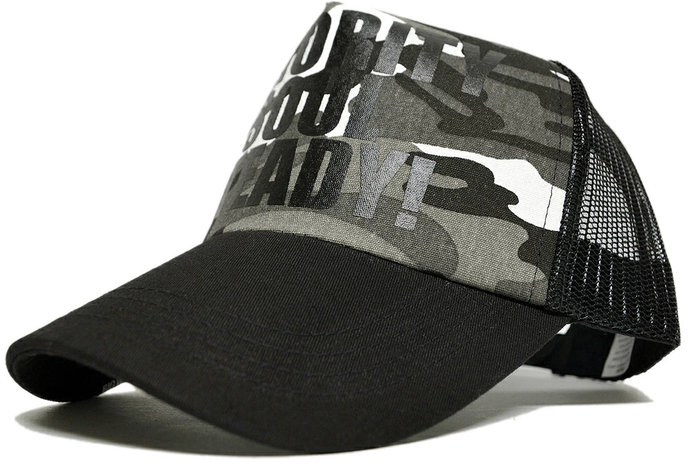 カモ柄コットン メッシュキャップ 2色 ブラウン ホワイト ブラック 迷彩柄 ビッグサイズ KCP-03A-03B 春夏