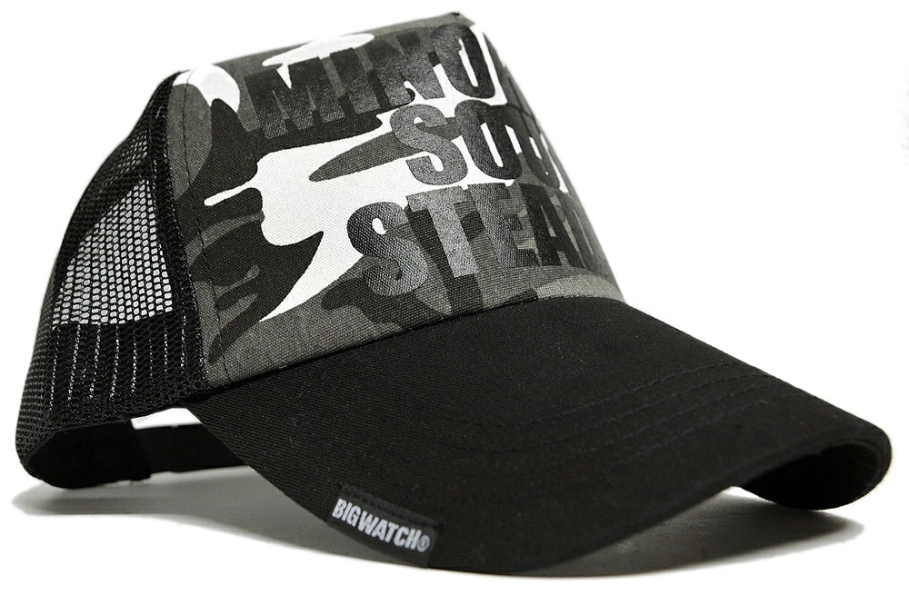 カモ柄コットン メッシュキャップ 2色 ブラウン ホワイト ブラック 迷彩柄 ビッグサイズ KCP-03A-03B 春夏