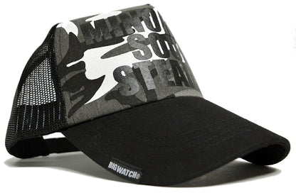 カモ柄コットン メッシュキャップ 2色 ブラウン ホワイト ブラック 迷彩柄 ビッグサイズ KCP-03A-03B 春夏