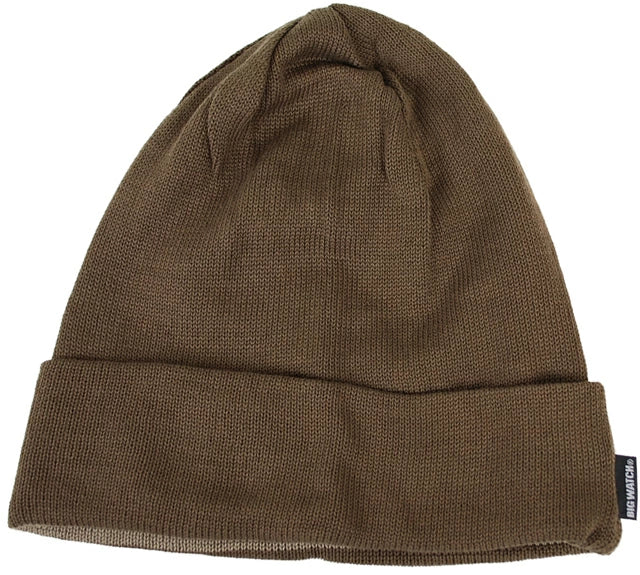 ロング リバーシブルBIGWATCH ブラウン ベージュ ニットキャップ ルーズ ニットワッチ LP-02 春 秋 冬/ビッグワッチ