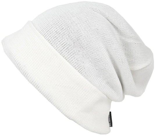 ロング リバーシブルBIGWATCH ホワイト ベージュ白ベージュ ニットキャップ ルーズ ニットワッチ LP-03 春 秋 冬/ビッグワッチ