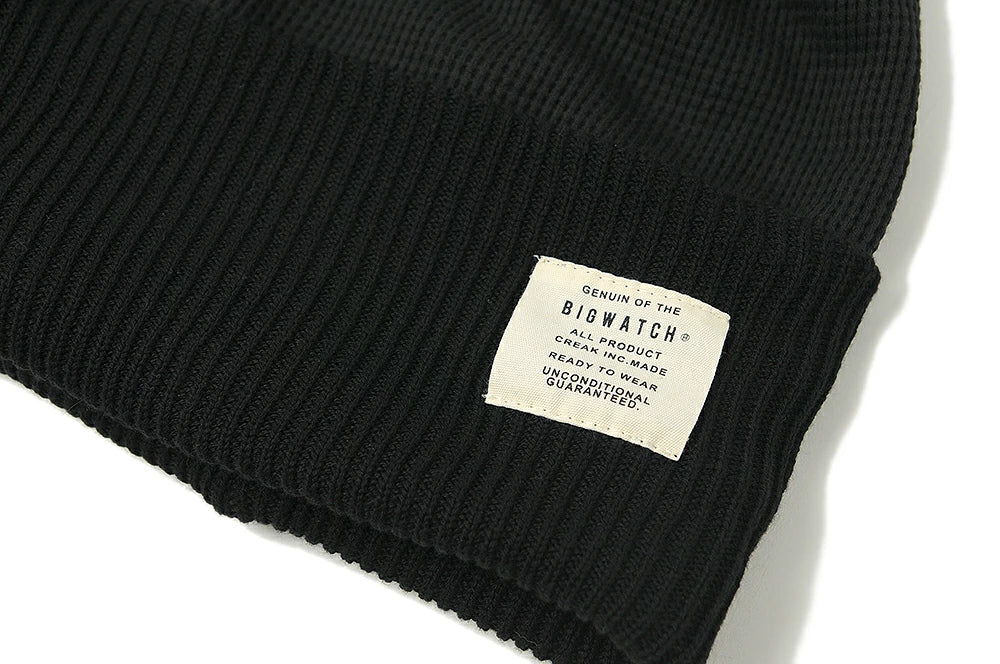 ロング サーマルBIGWATCH ブラック 黒 ニットキャップ ニットワッチ ニット帽 帽子 サイズ LP-07 春 秋 冬/ビッグワッチ