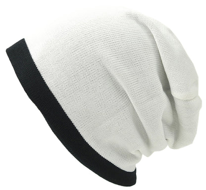 プレーンリバーシブルニット帽 ニットキャップ 黒/BIGWATCH