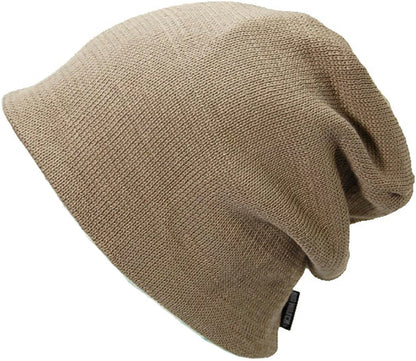 プレーンリバーシブルBIGWATCH(ビッグワッチ) ベージュ ホワイト ニットキャップ ルーズ ワッチキャップ ニット帽 P-05 春 秋 冬