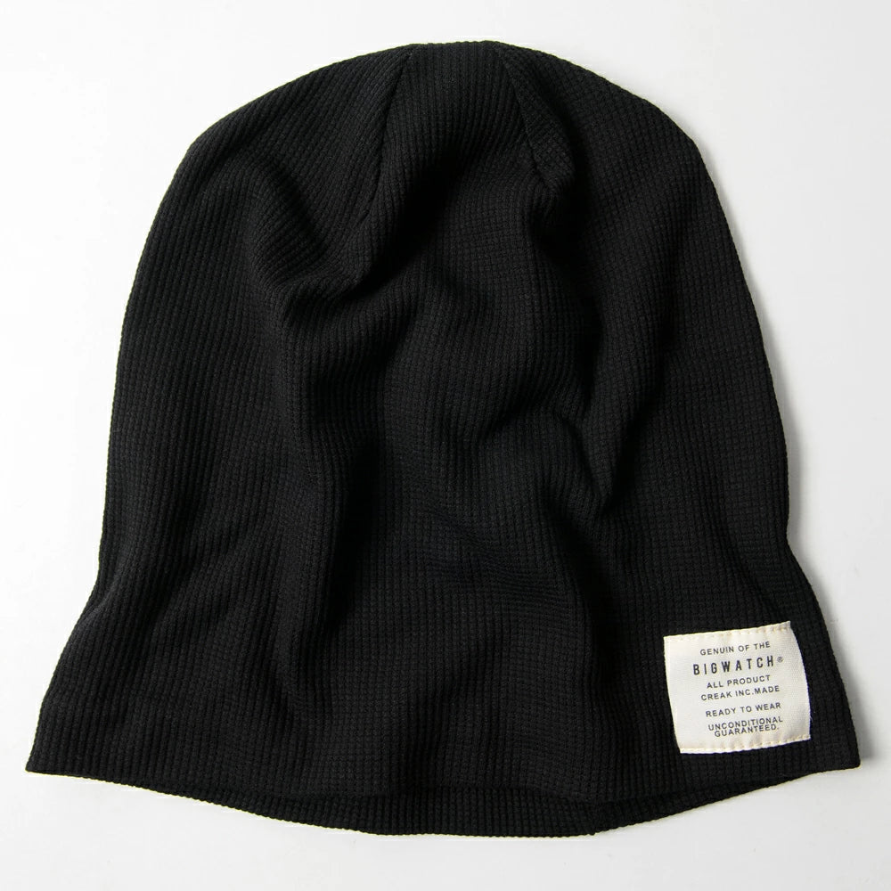 サーマルリバーシブル ニットキャップ ルーズ ワッチキャップ ニット Lサイズ P-11 春秋 ビッグワッチ 黒/ベージュ/グレー