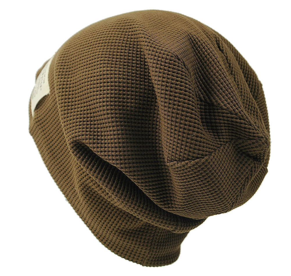 サーマルリバーシブルBIGWATCH正規品 ブラウン ベージュ ニットキャップ ルーズ ワッチキャップ ニット帽子 サイズ P-14 春 秋 冬/ビッグワッチ