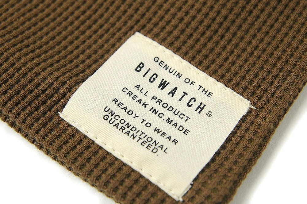 サーマルリバーシブルBIGWATCH正規品 ブラウン ベージュ ニットキャップ ルーズ ワッチキャップ ニット帽子 サイズ P-14 春 秋 冬/ビッグワッチ