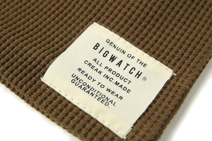 サーマルリバーシブルBIGWATCH正規品 ブラウン ベージュ ニットキャップ ルーズ ワッチキャップ ニット帽子 サイズ P-14 春 秋 冬/ビッグワッチ