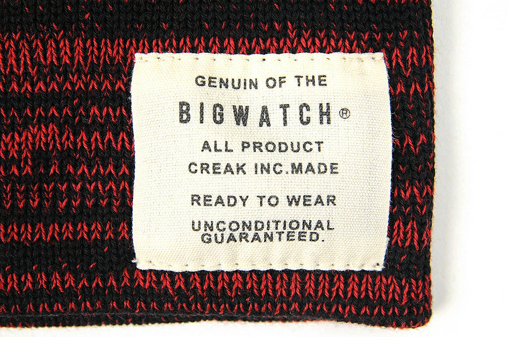 リバーシブルBIGWATCH MIXレッド ブラック 赤 黒 ニットキャップ 定番 ルーズ ワッチキャップ ニット帽子 P-16 春 秋 冬/ビッグワッチ