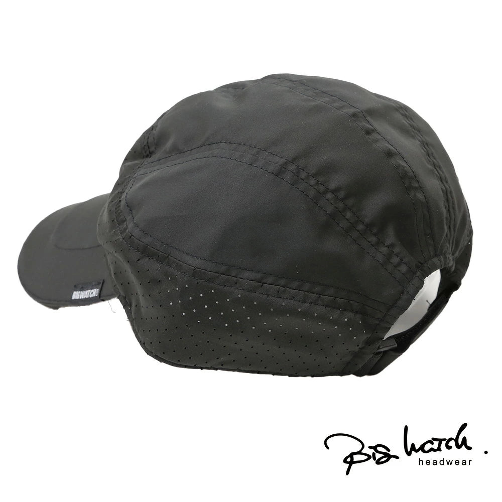 無地 ランニング メッシュ キャップ ブラック 黒 パンチングホール R-02 UV対策 スポーツキャップ 通気性 ベント アウトドア