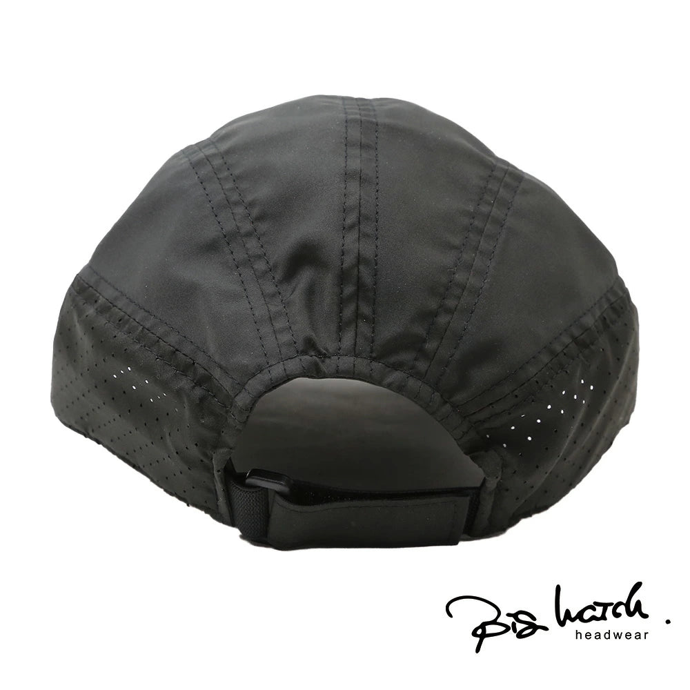 無地 ランニング メッシュ キャップ ブラック 黒 パンチングホール R-02 UV対策 スポーツキャップ 通気性 ベント アウトドア