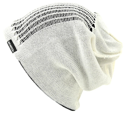 スパイダークラッシュ BIGWATCH ビッグワッチ 正規品 ホワイト ブラックニットキャップ ダメージ ルーズ ワッチキャップ RB-02 春 秋 冬