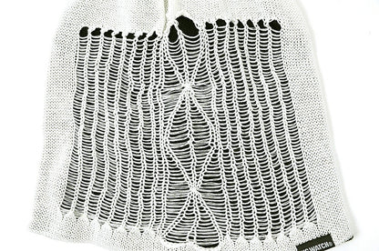 スパイダークラッシュ BIGWATCH ビッグワッチ 正規品 ホワイト ブラックニットキャップ ダメージ ルーズ ワッチキャップ RB-02 春 秋 冬