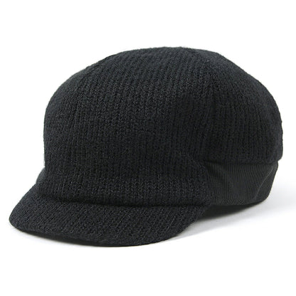 ローキャップ リブニットキャップ BIGWATCH 黒 ブラック アンパイアキャップ ビッグサイズ ビッグワッチ ニット つば 短い RCP-04 春 秋 冬
