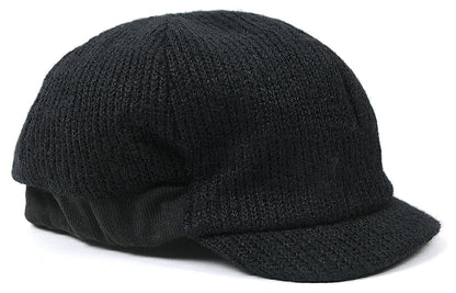 ローキャップ リブニットキャップ BIGWATCH 黒 ブラック アンパイアキャップ ビッグサイズ ビッグワッチ ニット つば 短い RCP-04 春 秋 冬