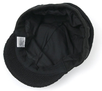 ローキャップ リブニットキャップ BIGWATCH 黒 ブラック アンパイアキャップ ビッグサイズ ビッグワッチ ニット つば 短い RCP-04 春 秋 冬