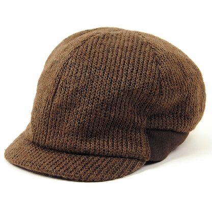 キャスケット リブニットキャップ BIGWATCH(ビッグワッチ) ブラウン つば 短い RCP-05