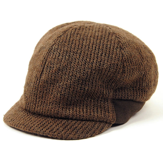 キャスケット リブニットキャップ BIGWATCH(ビッグワッチ) ブラウン つば 短い RCP-05