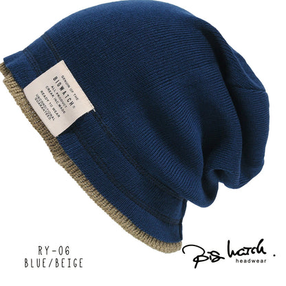 レイヤード BIGWATCH ビッグワッチ 正規品 ブラック（黒）グレー ニット帽 ニットキャップ ニット帽子 RY-01 春 秋 冬
