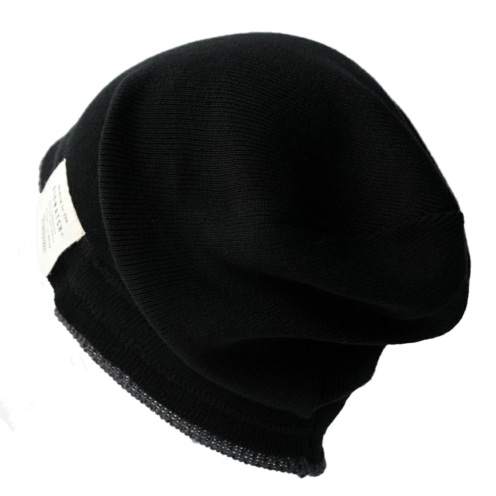 レイヤード BIGWATCH ビッグワッチ 正規品 ブラック（黒）グレー ニット帽 ニットキャップ ニット帽子 RY-01 春 秋 冬