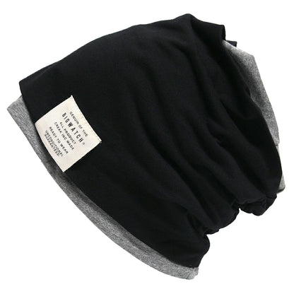 レイヤード ストレッチコットンBIGWATCH ブラック MIXグレー ニット帽 ニットキャップ RY-03 春 秋 冬/ビッグワッチ