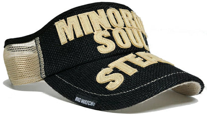 サンバイザー ヘンプ ワッペン ビッグワッチ BIGWATCH正規品 ブラック黒 / ベージュ SBH-01 春 夏 秋 UVケア