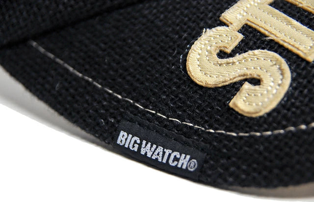 サンバイザー ヘンプ ワッペン ビッグワッチ BIGWATCH正規品 ブラック黒 / ベージュ SBH-01 春 夏 秋 UVケア