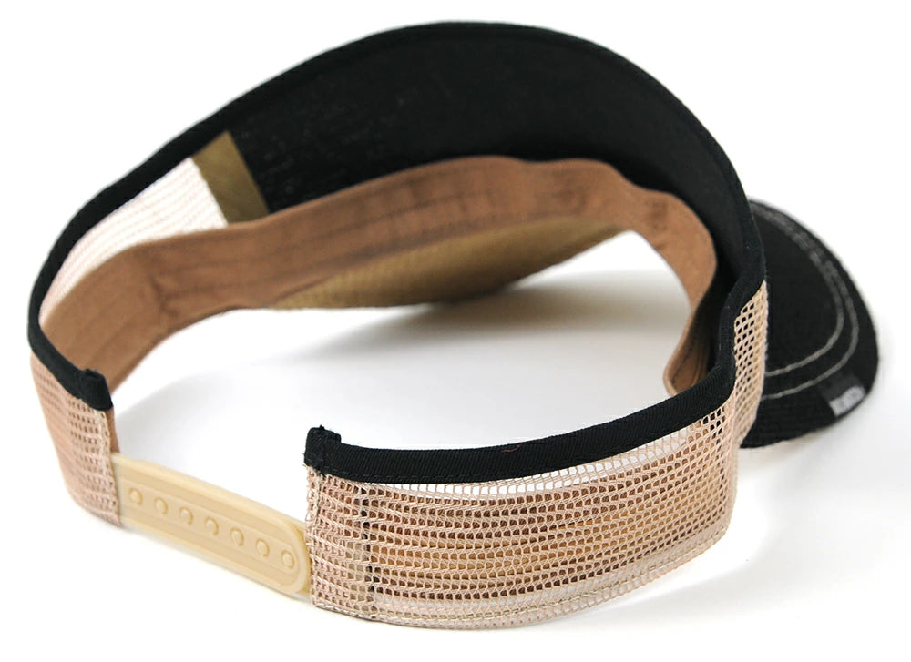 ヘンプサンバイザー刺繍BIGWATCH ブラック ベージュ ビッグワッチ サンバイザー SBH-04 春 夏 秋 UVケア