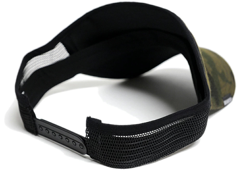 カモ柄サンバイザーBIGWATCH正規品 グリーンカモ 迷彩 迷彩柄 カモフラ柄 カモフラージュカラー ビッグワッチ サンバイザー 帽子 ビッグサイズ SBH-05 春 夏 秋 UVケア