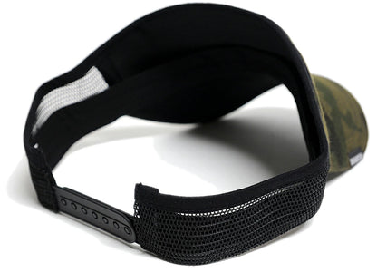 カモ柄サンバイザーBIGWATCH正規品 グリーンカモ 迷彩 迷彩柄 カモフラ柄 カモフラージュカラー ビッグワッチ サンバイザー 帽子 ビッグサイズ SBH-05 春 夏 秋 UVケア