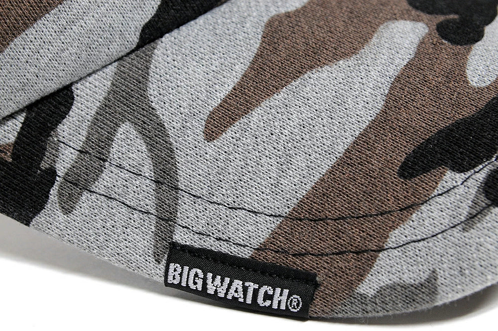 カモ柄サンバイザー BIGWATCH正規品 グレーカモ 迷彩 迷彩柄 カモフラージュ柄 ビッグワッチ SBH-06 春 夏 秋 日よけ ランニング