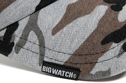 カモ柄サンバイザー BIGWATCH正規品 グレーカモ 迷彩 迷彩柄 カモフラージュ柄 ビッグワッチ SBH-06 春 夏 秋 日よけ ランニング