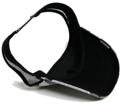 カモ柄サンバイザー BIGWATCH正規品 グレーカモ 迷彩 迷彩柄 カモフラージュ柄 ビッグワッチ SBH-06 春 夏 秋 日よけ ランニング