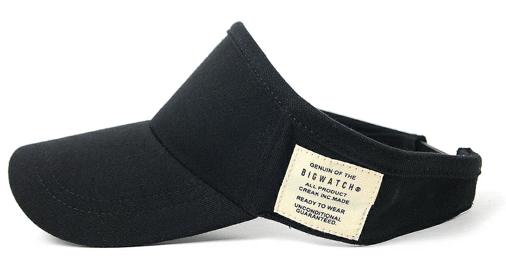 スウェットサンバイザー ビッグワッチ ブラック ビッグワッチ サンバイザー 帽子 ビッグサイズ BIGWATCH正規品 SBH-07 春夏