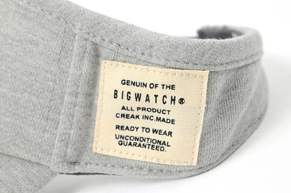 スウェットサンバイザー ビッグワッチ MIXグレー ビッグワッチ サンバイザー BIGWATCH正規品 SBH-08 春 夏 秋 UVケア