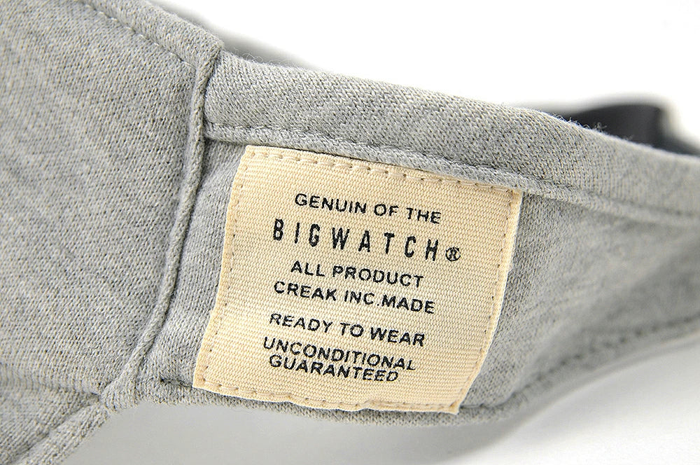 シームレス スウェットサンバイザーBIGWATCH MIXグレー ビッグワッチ サンバイザー 帽子 バイザー ビッグサイズ BIGWATCH正規品 SBH-11 春 夏 秋 UVケア