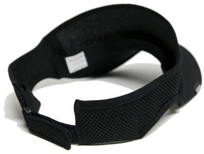 無地 ラウンド メッシュ サンバイザー ビッグワッチ BIGWATCH オールブラック 黒 帽子 スポーツ ダメージ加工無し SBMG-01R 春 夏 秋 UVケア